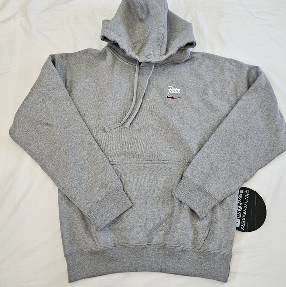 Nike FC Barcelona x Patta Solo Swoosh Hoodie Grey FD4147 063 Men's